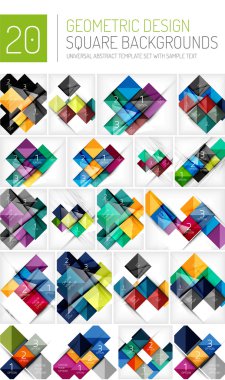 Kare geometrik arka planlar mega toplama