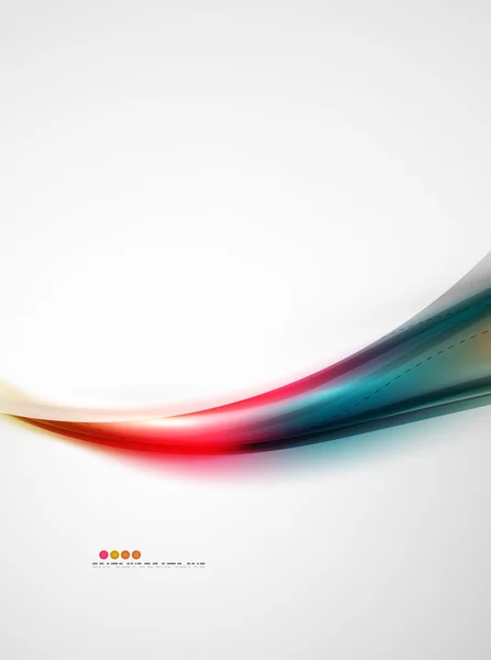 Color arco iris brillante seda elegante ola — Vector de stock