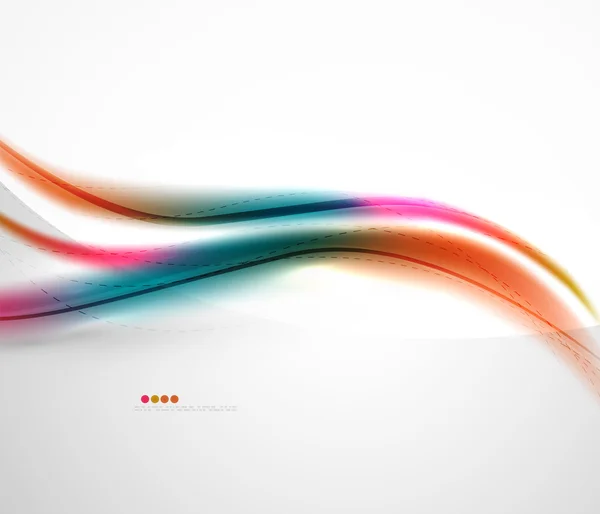 Rainbow color glossy silk elegant wave — Stock Vector
