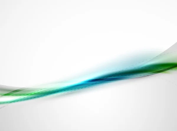 Plantilla de diseño de onda de seda brillante azul — Vector de stock