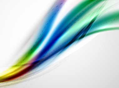 Gökkuşağı rengi parlak ipek zarif dalga