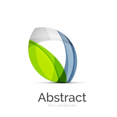 Daire logo. Şeffaf örtüşen girdap şekiller. Modern temiz iş simgesi