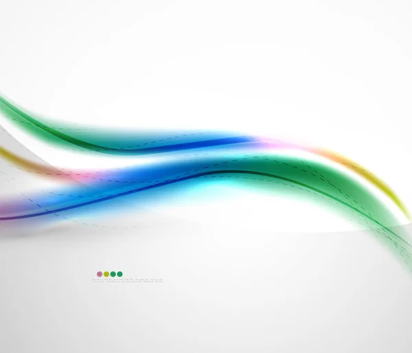 虹色光沢のあるシルクのエレガントな波 — ストックベクタ