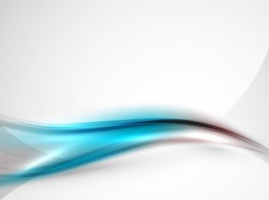 Mavi parlak ipek dalga tasarım şablonu