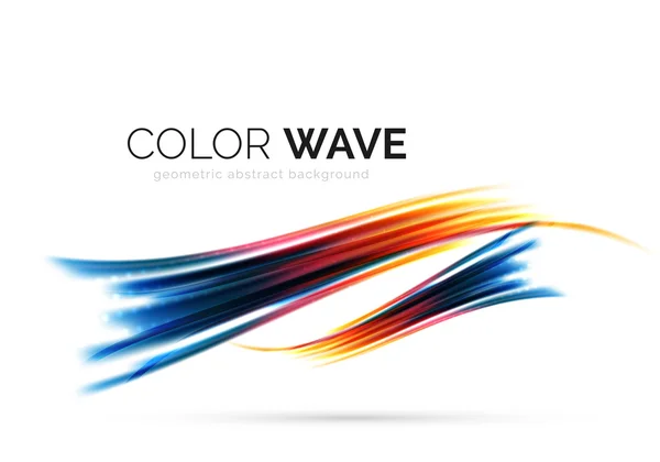 Élément abstrait de conception d'onde de couleur — Image vectorielle