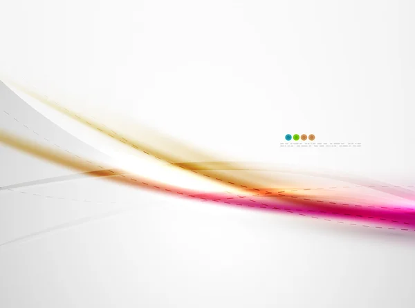 Colore arcobaleno seta lucida elegante onda — Vettoriale Stock