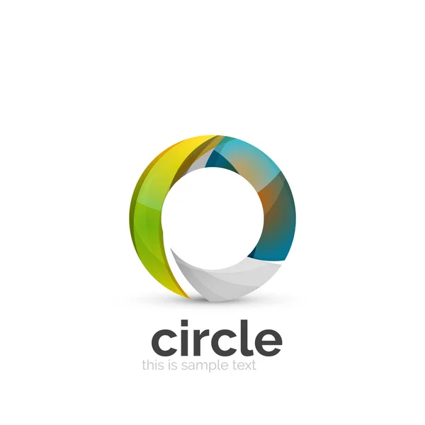 Abstract swirly round logo template