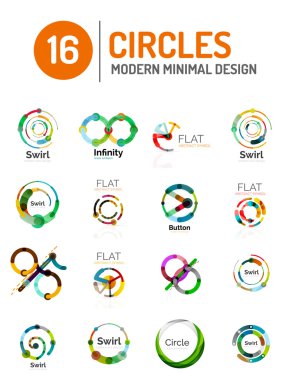 Çeşitli daire logolar kümesi
