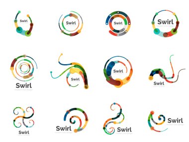 Vektör girdap daire logo koymak