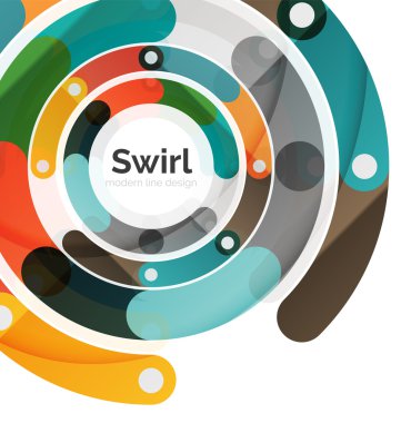 Arka plan soyut geometrik girdap ve circle hatları