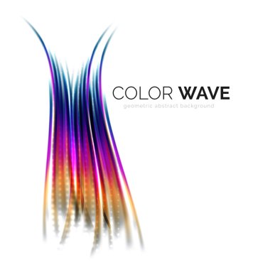 Parlak dalga beyaz arka plan üzerinde izole