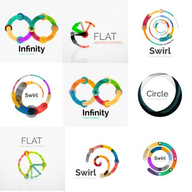 Soyut daire logoları koleksiyonu