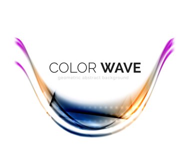 Parlak dalga beyaz arka plan üzerinde izole