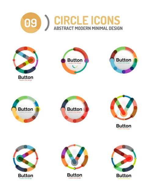 Collection of abstract circle logos — Stock Vector