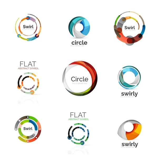 Набор различных логотипов кругов — стоковый вектор