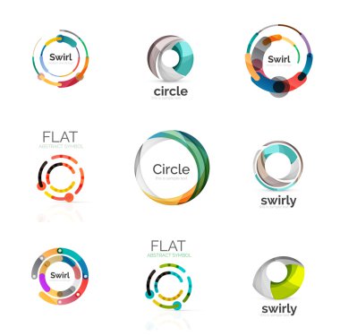 Çeşitli daire logolar kümesi