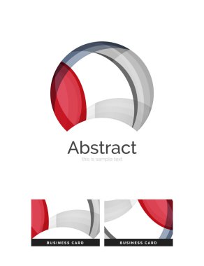 Daire logo. Şeffaf örtüşen girdap şekiller. Modern temiz iş simgesi