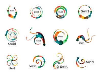 Vektör girdap daire logo koymak