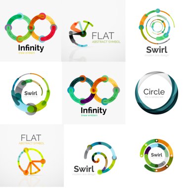Soyut daire logoları koleksiyonu