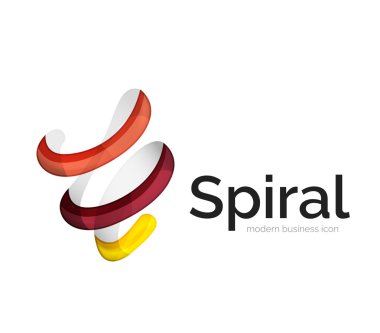 Modern vektör şerit logosu