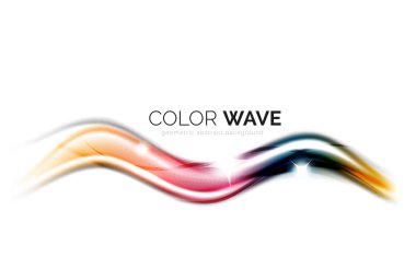 Parlak dalga beyaz arka plan üzerinde izole