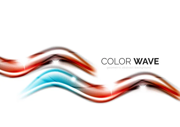 Glossy wave isolated on white background — Stock Vector