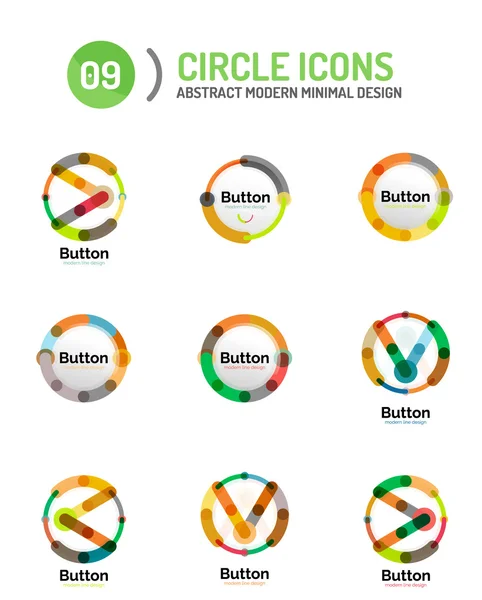 Collection of abstract circle logos — Stock Vector