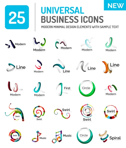 Conjunto de novos logotipos de negócios universais — Vetor de Stock