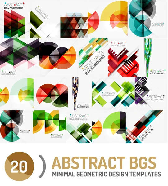 Conjunto de fondos vectoriales geométricos — Archivo Imágenes Vectoriales