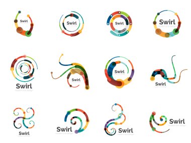 Vektör girdap daire logo koymak