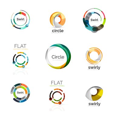 Çeşitli daire logolar kümesi