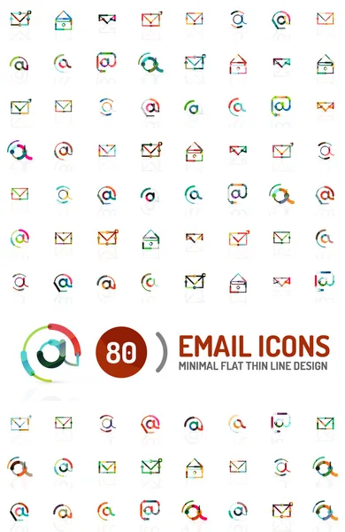 Mega set of email logos — Stock Vector