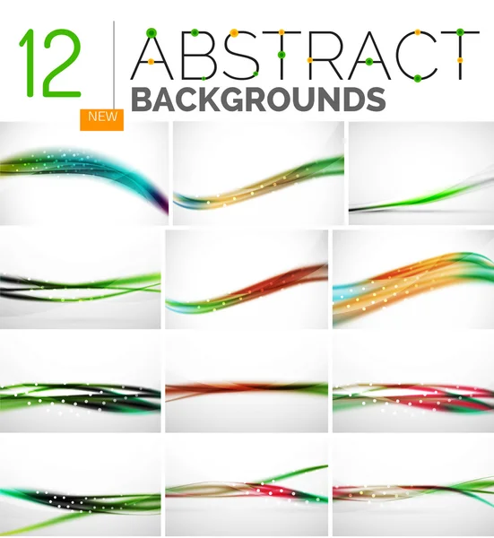 Collection of abstract backgrounds — Stock Vector