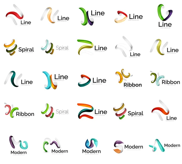 Set van abstracte lint logo iconen — Stockvector