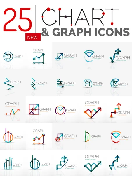 Samling av diagram logotyper — Stock vektor