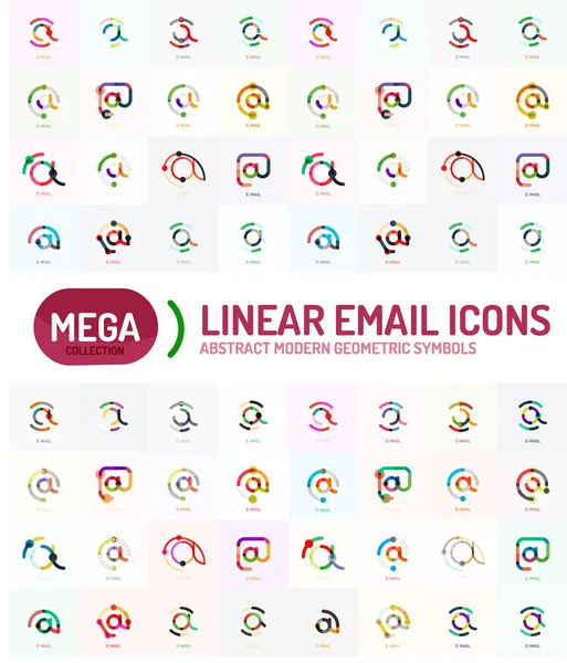 Мега набір логотипів електронної пошти — стоковий вектор