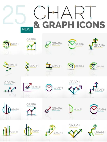 Samling av diagram logotyper — Stock vektor