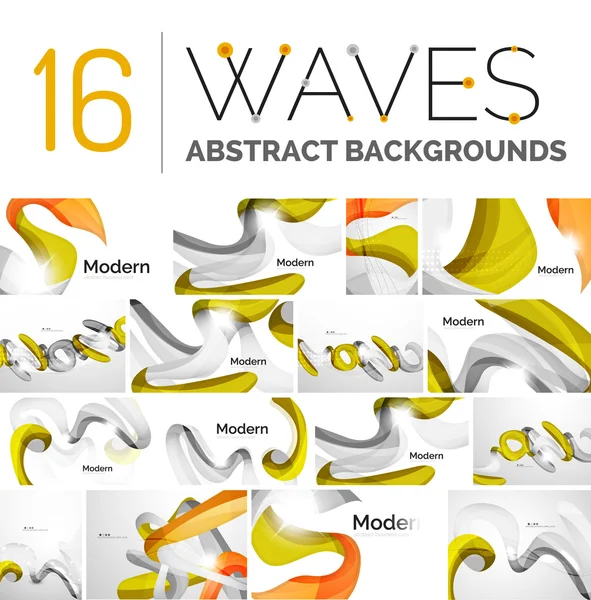 收藏的波抽象背景 — 图库矢量图片