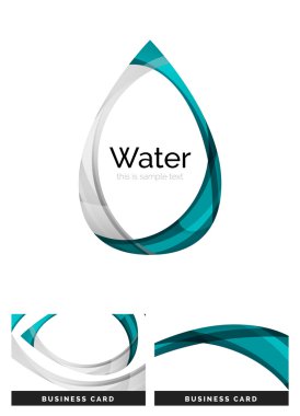 Soyut geometrik su damla tasarım