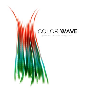 Parlak dalga beyaz arka plan üzerinde izole