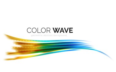 Parlak dalga beyaz arka plan üzerinde izole