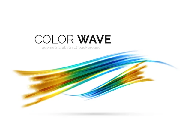 Glossy wave isolated on white background — Stock Vector