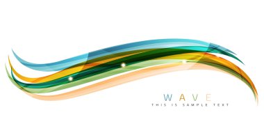 Renkli çizgili dalga kompozisyon, iş şablon