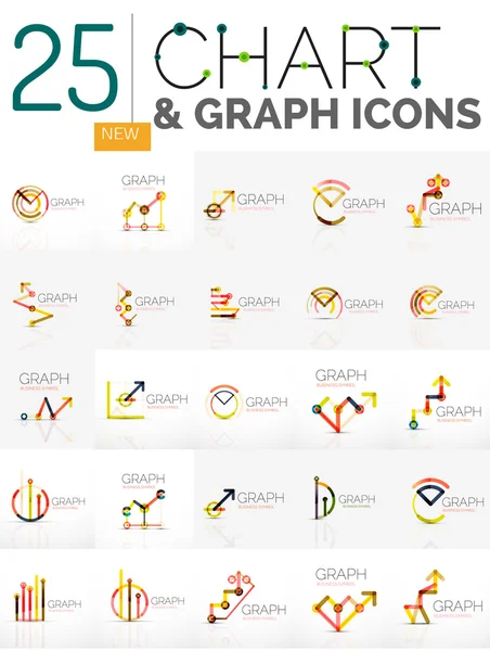 Samling av diagram logotyper — Stock vektor