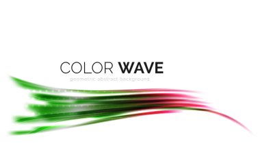 Parlak dalga beyaz arka plan üzerinde izole