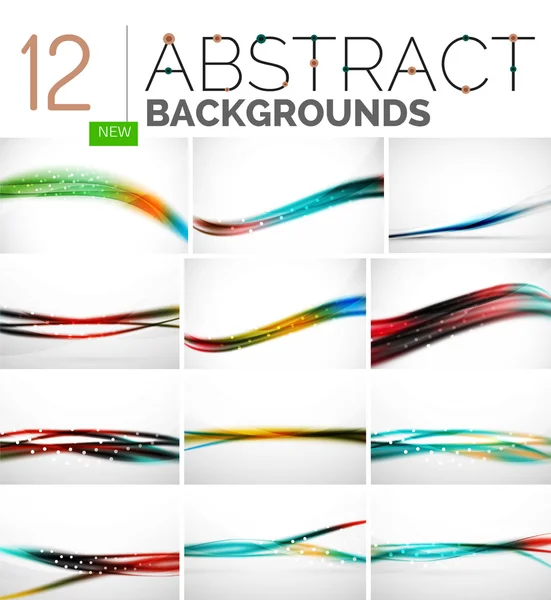 Collection of abstract backgrounds — Stock Vector