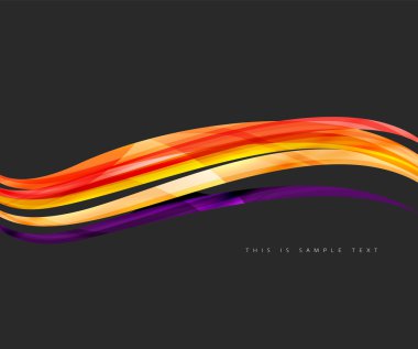 Renkli çizgili dalga kompozisyon, iş şablon