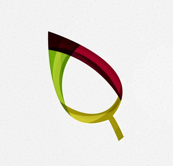 緑の概念、幾何学的設計エコ葉 — ストックベクタ