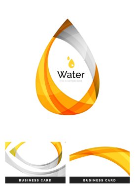 Soyut geometrik su damla tasarım