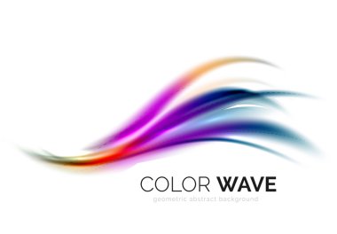 Parlak dalga beyaz arka plan üzerinde izole